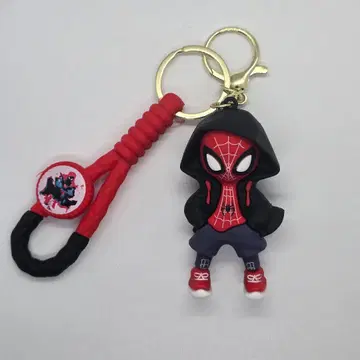 스파이더맨 키링 후드 부착