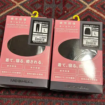 워크맨 MEDIHEAL L 사이즈 블랙 상하의 세트 세라믹 원적외선