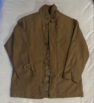 스웨이드풍 오버 사이즈 스탠드 카라 코트 브라운 남성용 S 사이즈