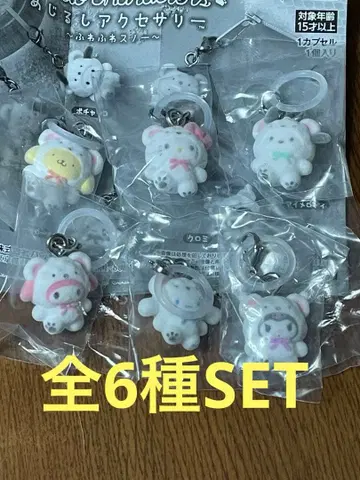 산리오 캐릭터즈 메지루시 액세서리 후와후와 스노우 전 6종 SET