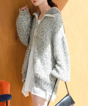 Kastane 믹스 하이넥 ZIP 니트 (더블 지퍼)