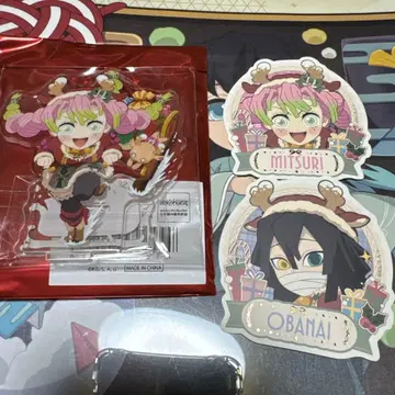 귀멸의 칼날 크리스마스 아크릴 스탠드 스티커 칸로지 미츠리