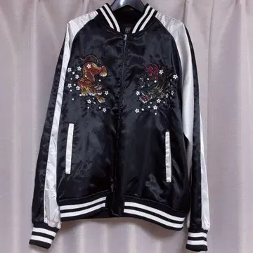 스카잔 용 호랑이 XL 사이즈 블랙 블랙