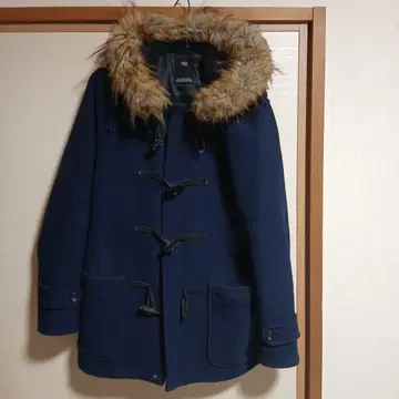 더플 코트 네이비 XS 탈부착 가능한 퍼 AZUL by moussy