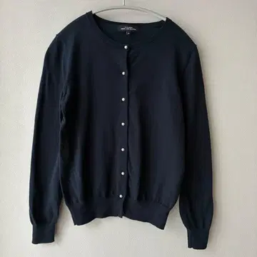 그린 라벨 릴랙싱 네이비 코튼 가디건 M 펄 버튼