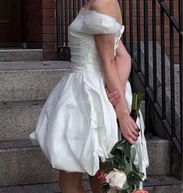 [ 새상품급 ] 웨딩 드레스 미니 드레스