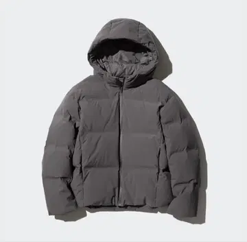 [ UNIQLO ] 심리스 다운 후드티 사이즈 M 그레이