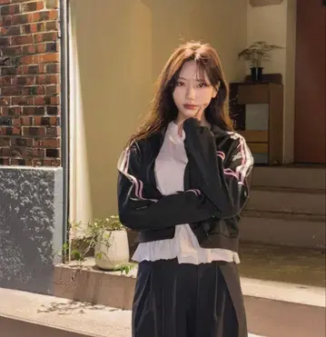 NERDY NY 트랙 탑 차콜 저지 한국 왕홍