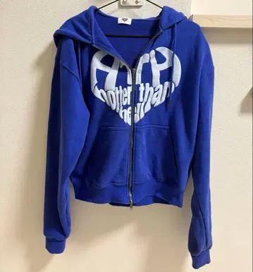 HTH 풀 집업 후드티 파랑