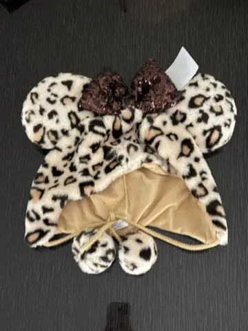 디즈니 레오파드 무늬 팬캡 택 포함 미사용 새상품