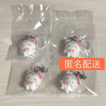 산리오 캐릭터즈 메지루시 액세서리 폭신폭신 스노우 헬로키티 4개