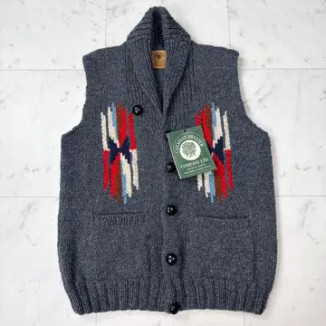 새상품 캐내디언 스웨터 컴퍼니 니트 베스트 오르테가 그레이 사이즈 38