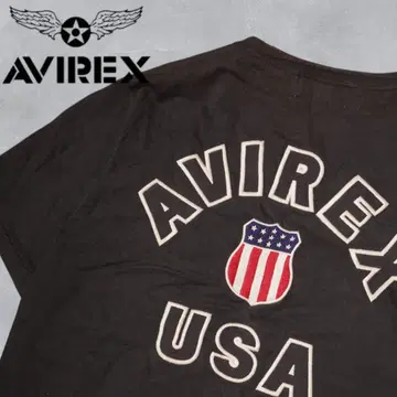 J365@ AVIREX 와펜 로고 T셔츠 XL 그레이