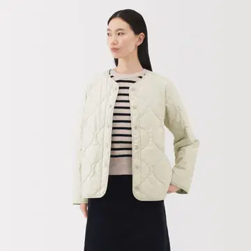 [ 택 포함 미사용 새상품 ] 무인양품 퀼팅 자켓 XL 아이보리