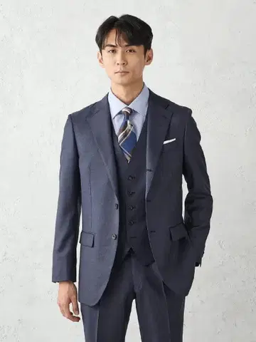 [ 1회 착용 ] REDA Super110'S 남성용 수트 네이비 Y5