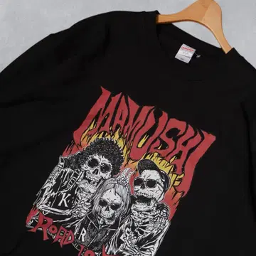 J366님@ MAMUSHI 스컬 프린트 맨투맨 3XL 블랙