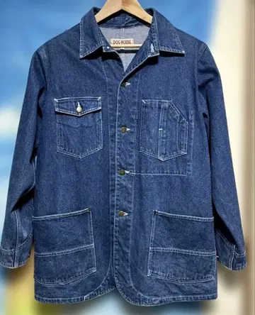 DOG HOUSE / 인디고 데님 커버올 90'S 빈티지 구제 의류