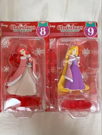 아리엘 라푼젤 해피 복권 디즈니 오너먼트 2세트