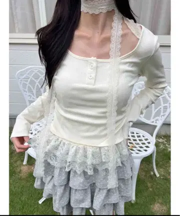 PHILLY 레이스 초커 도킹 헨리 상의