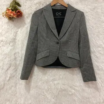 쿠 드 샹스 테일러드 자켓 [ M ] 깔끔한 오피스 수트 울 실크