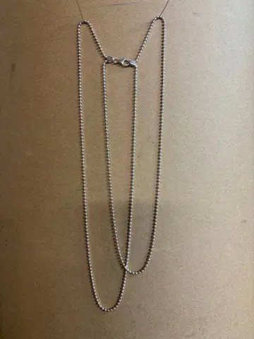 실버 볼 체인 목걸이