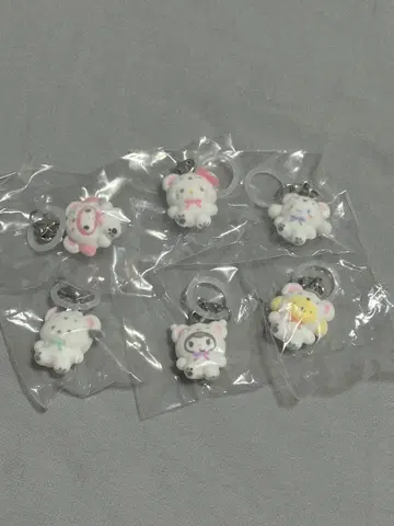 산리오 메지루시 액세서리 복슬복슬 스노우 컴플리트 세트