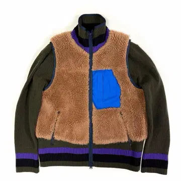 sacai 20AW Faux Shearling Knit Blouson M