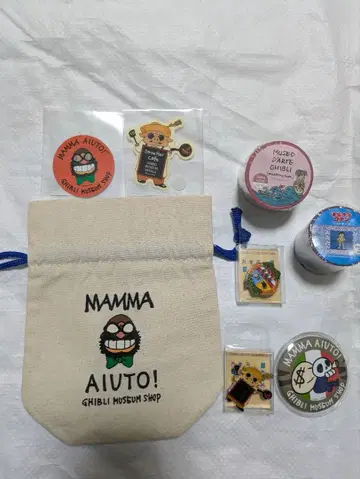 지브리 미술관 복조리 핀즈 캔뱃지 스티커 마스킹 테이프 2개 세트