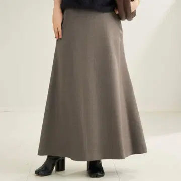 택 포함 미사용 새상품 plage 세미 플레어 스커트 브라운 38