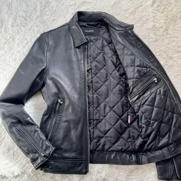 나노 유니버스 양가죽 램 가죽 블랙 안감 퀼팅 레더 자켓