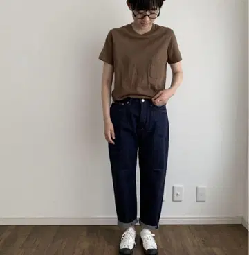 YAECA 데님 와이드 테이퍼드 인디고 사이즈 28