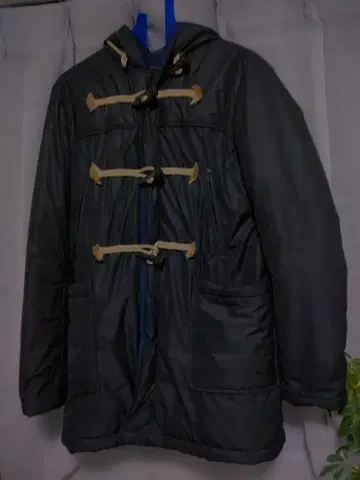 Y-3 블랙 더플 코트 다운 자켓