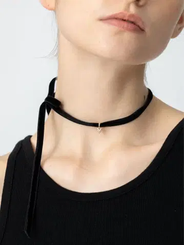 론 헤르만 구매 MIZUKI 하트 다이아몬드 참 벨벳 목걸이