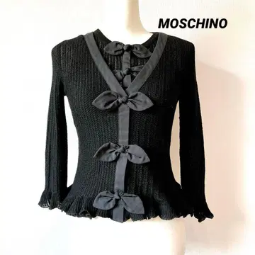 새상품급 MOSCHINO 모스키노 니트 앙상블 리본 이탈리아