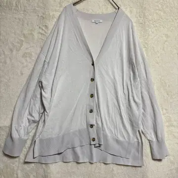 PLST 라이트 그레이 V넥 가디건 엉덩이를 가려주어 기쁘고 멋스러운