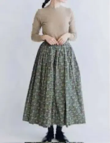 YAECA WRITE 턱 스커트 리버티 마리아 앤 체크