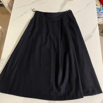 23구 플레어 스커트 네이비 울