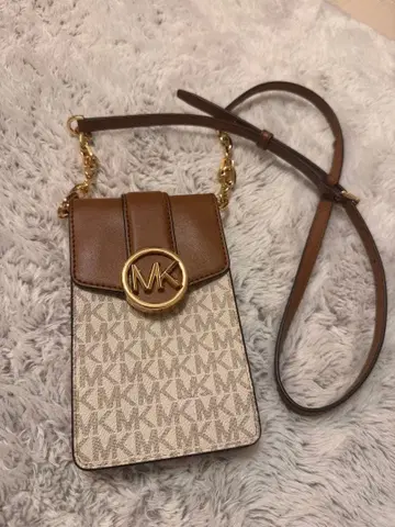 Michael Kors 스마트폰 숄더백 베이지/브라운