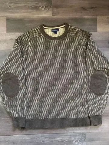 랜즈 엔드 브라운 버즈아이 니트 스웨터 L