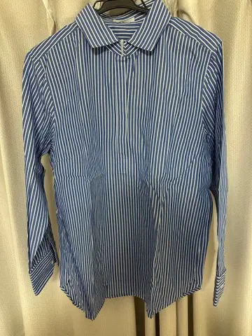 23구 파랑과 화이트 스트라이프 긴팔 셔츠
