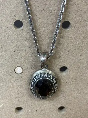 실버 블랙스톤 목걸이 SUMAN