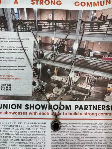 실버 블랙스톤 목걸이 SUMAN