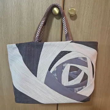 쿠루메가스리 기에몬 토트백 장미 무늬 패치워크