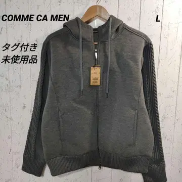 택 포함 미사용 [ COMME CA MEN 꼼사맨 ] 그레이 후드 맨투맨