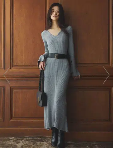 anuans 세미 머메이드 니트 원피스