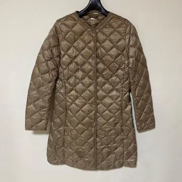 유니클로 울트라 라이트 다운 롱 코트 베이지 S 2WAY DMW