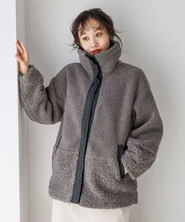 니코앤드 크루클 보아 절개 자켓