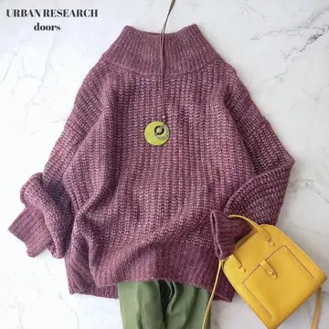 어반 리서치 도어스 하이넥 니트 꽈배기 믹스 실