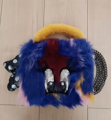 미니 숄더백 퍼 리본 스팽글