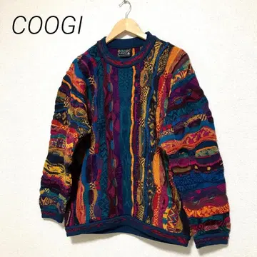 새상품급 COOGI 쿠지 3D 울 니트 스웨터 멀티 컬러